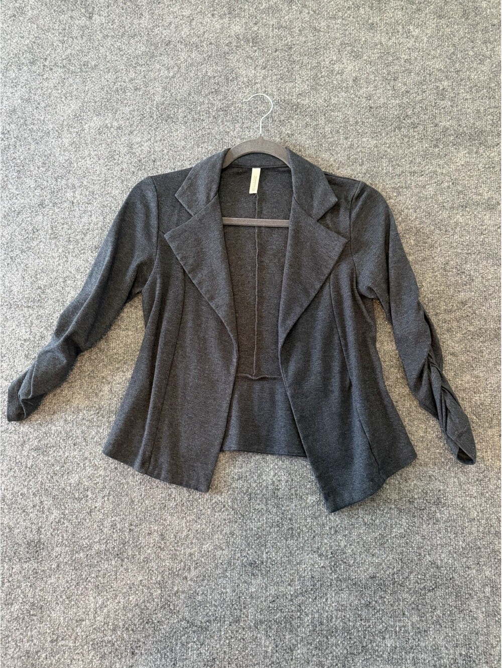 Nessesities Light Grey 3/4 Sleeve Gray Jersey Knit Jacket 4